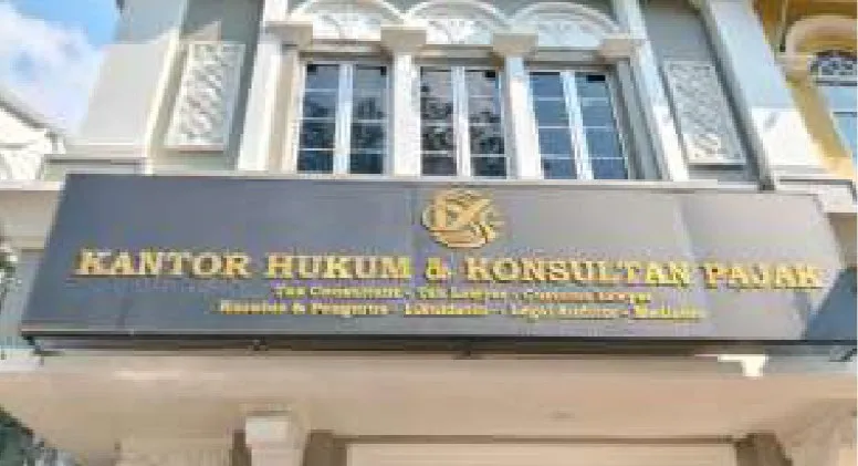 Papan nama kantor dengan logo timbul